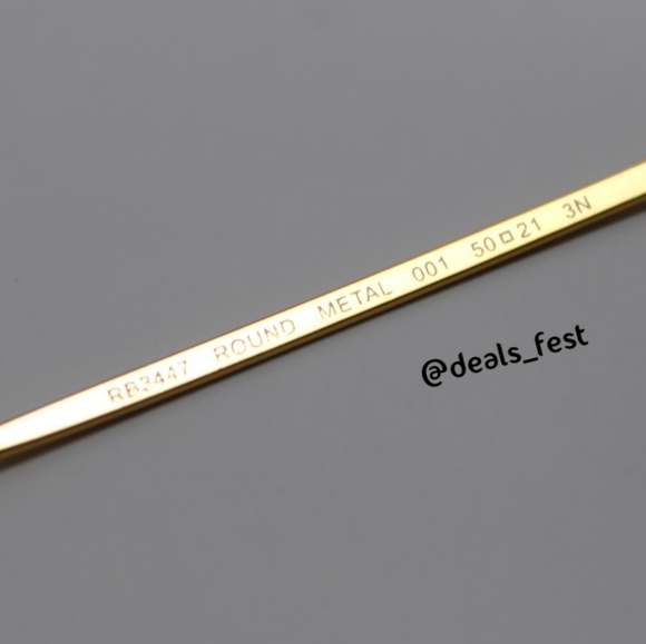 Model Display RayBan Round Metal Green G15 Lens RB3447 - Picture 13 of 17